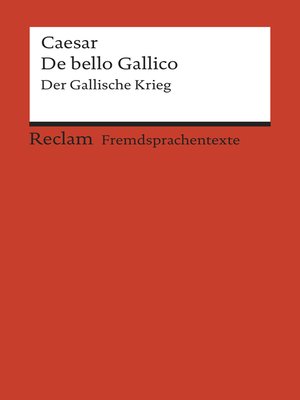 cover image of De bello Gallico